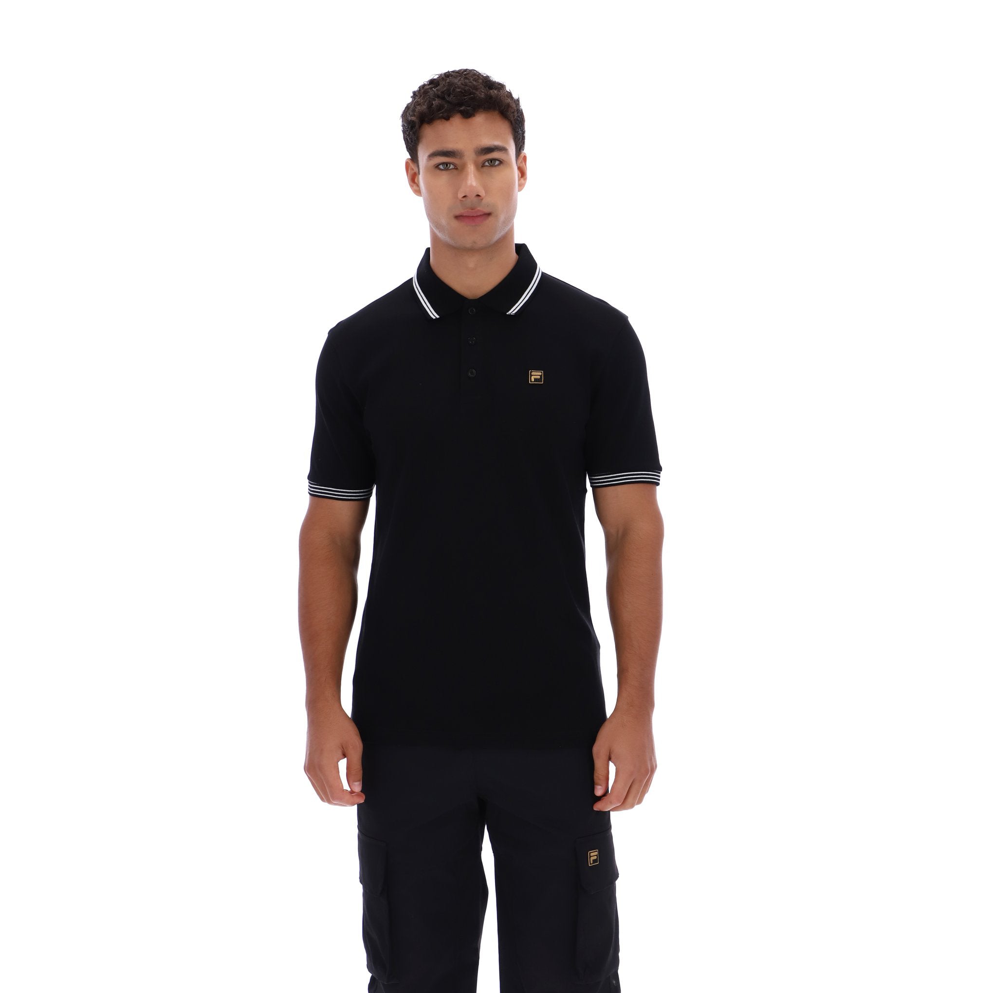 Fila Gold Soren Polo Shirt Black