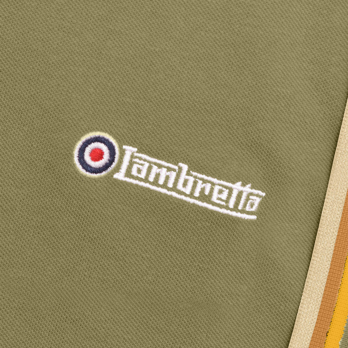 Lambretta Triple Tip Polo Shirt Khaki