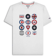 Lambretta Mod Badges T-Shirt White