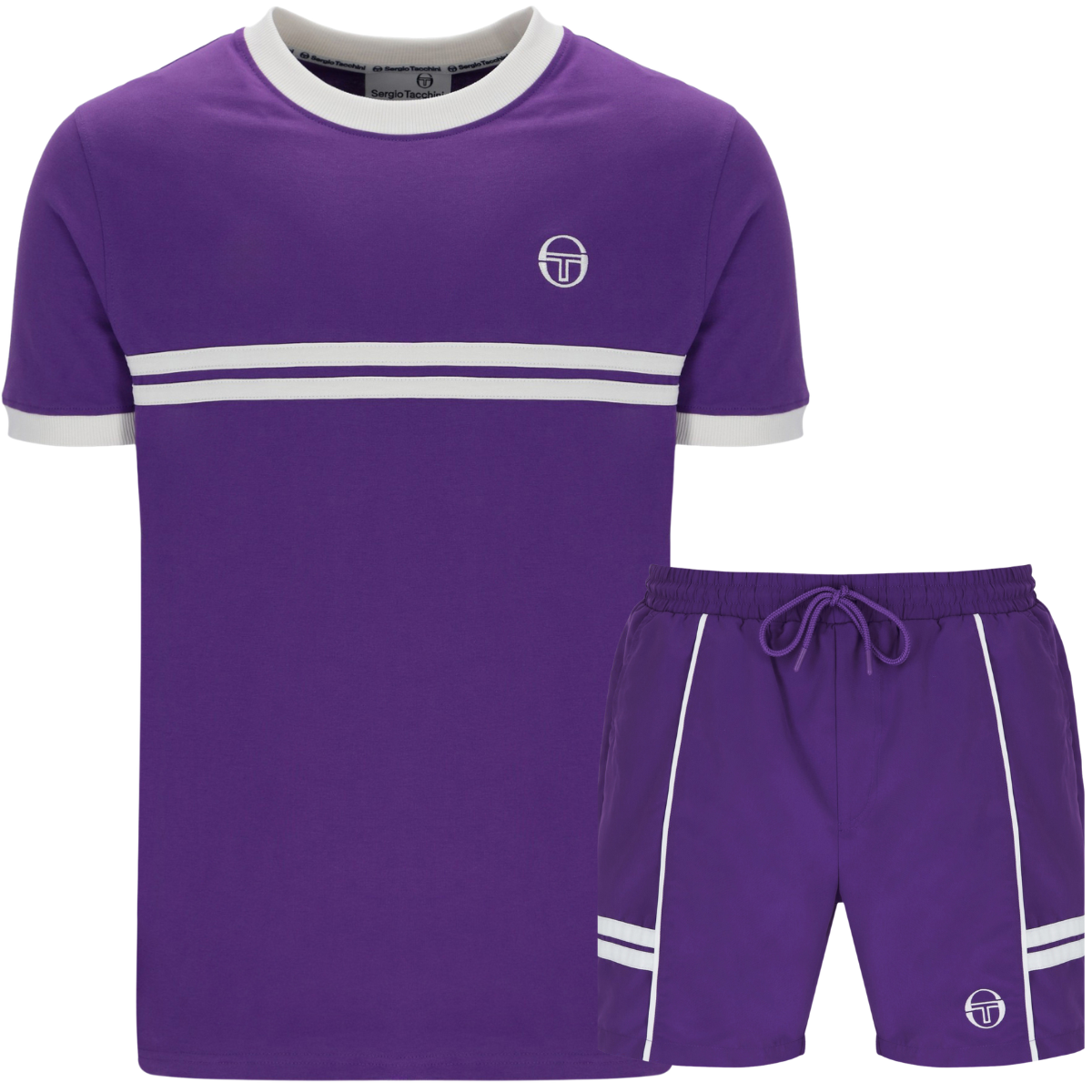 Sergio Tacchini Dallas T-Shirt & Shorts Set Purple