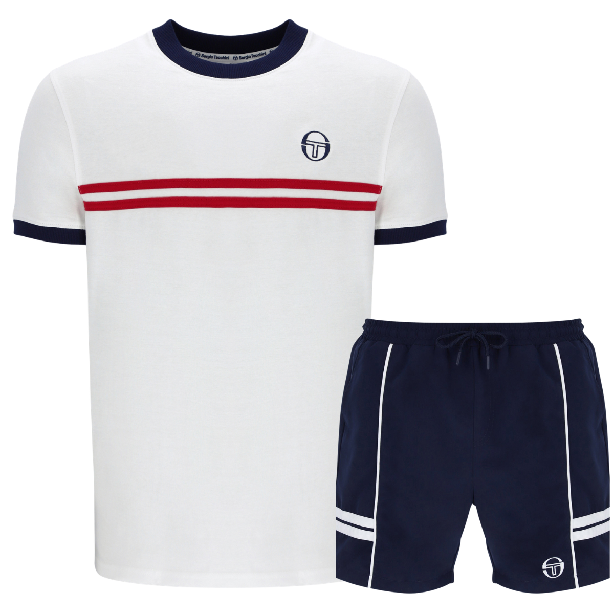 Sergio Tacchini Dallas T-Shirt & Shorts Set White