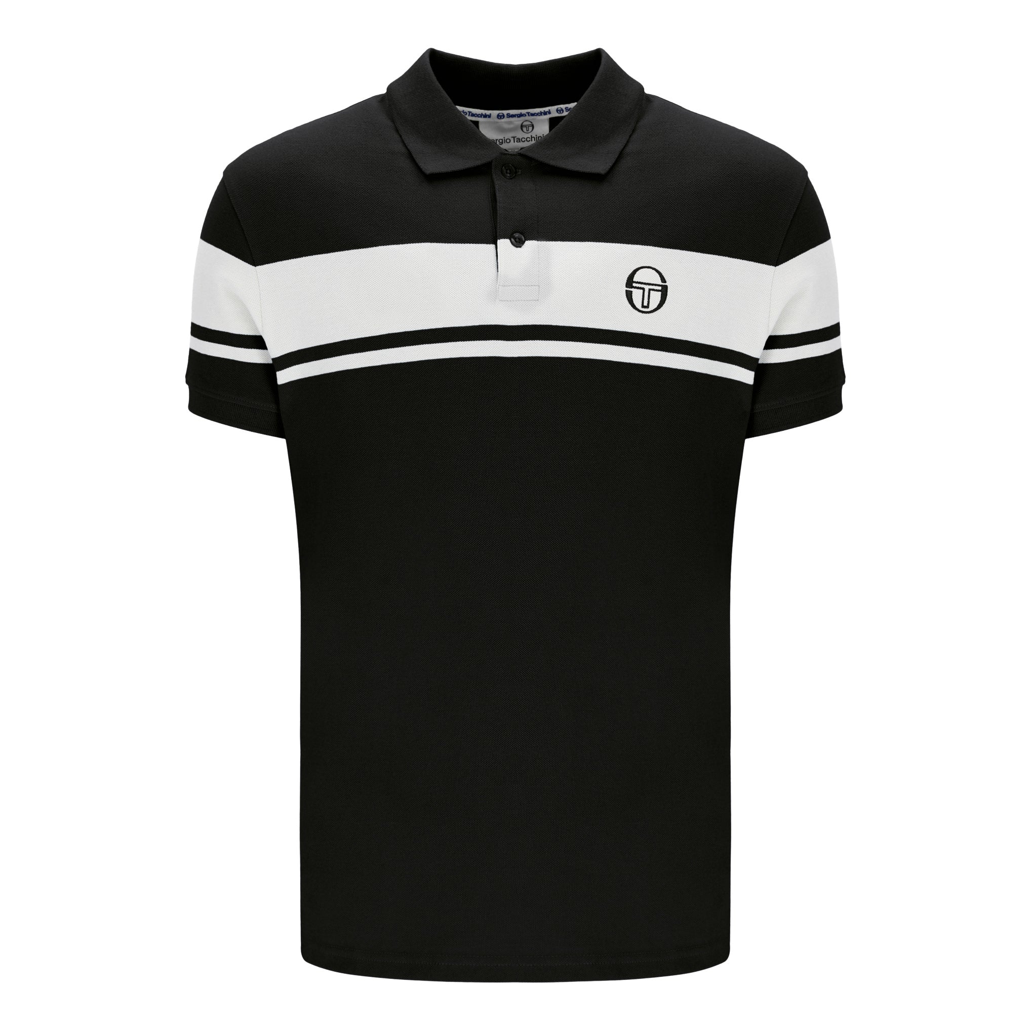 Sergio Tacchini Youngline Polo Shirt Black/Grey