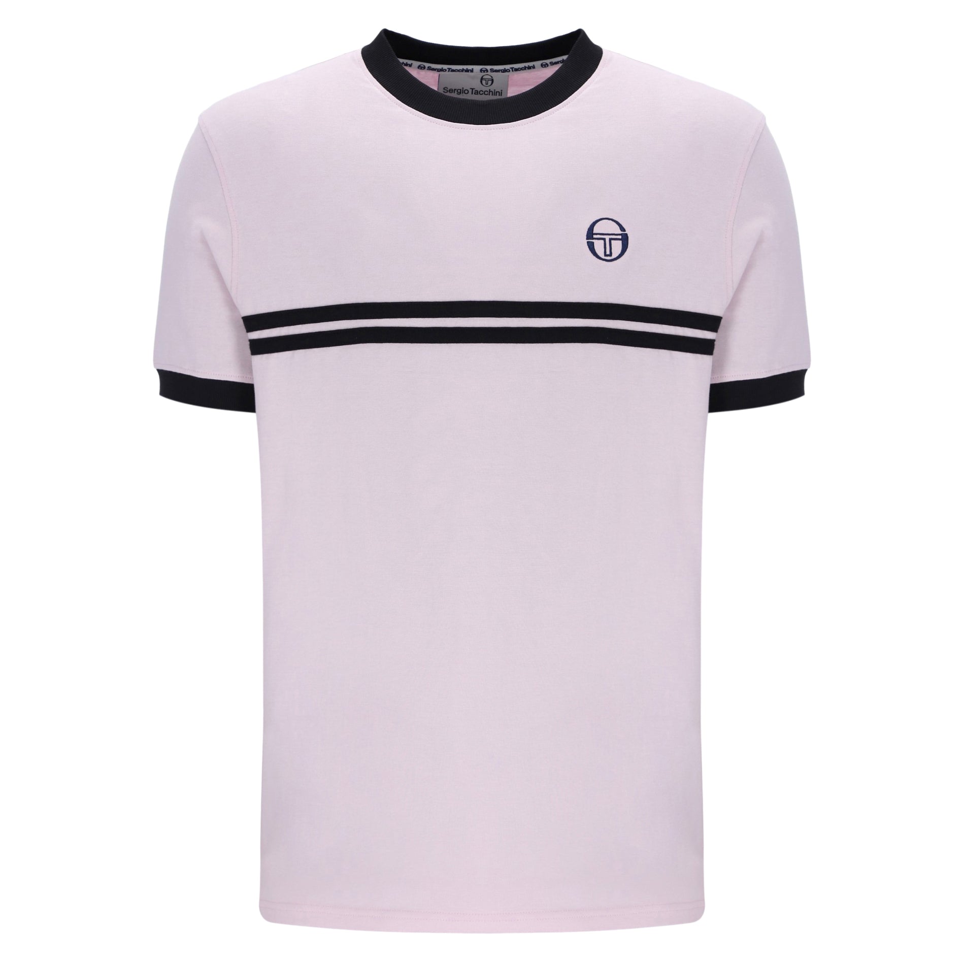 Sergio Tacchini Supermac Retro T-Shirt - Pink & Black - Men's - Urban ...