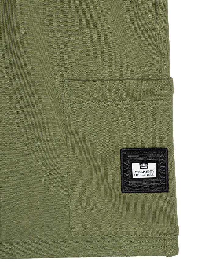 Weekend Offender Hawkins Cargo Shorts Bonsai Green