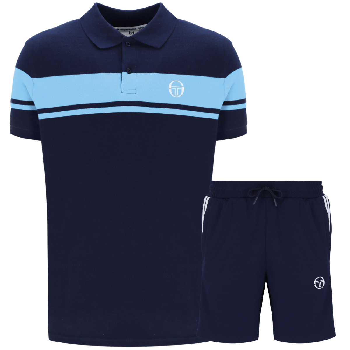 Sergio Tacchini Younline Polo & Shorts Set Navy