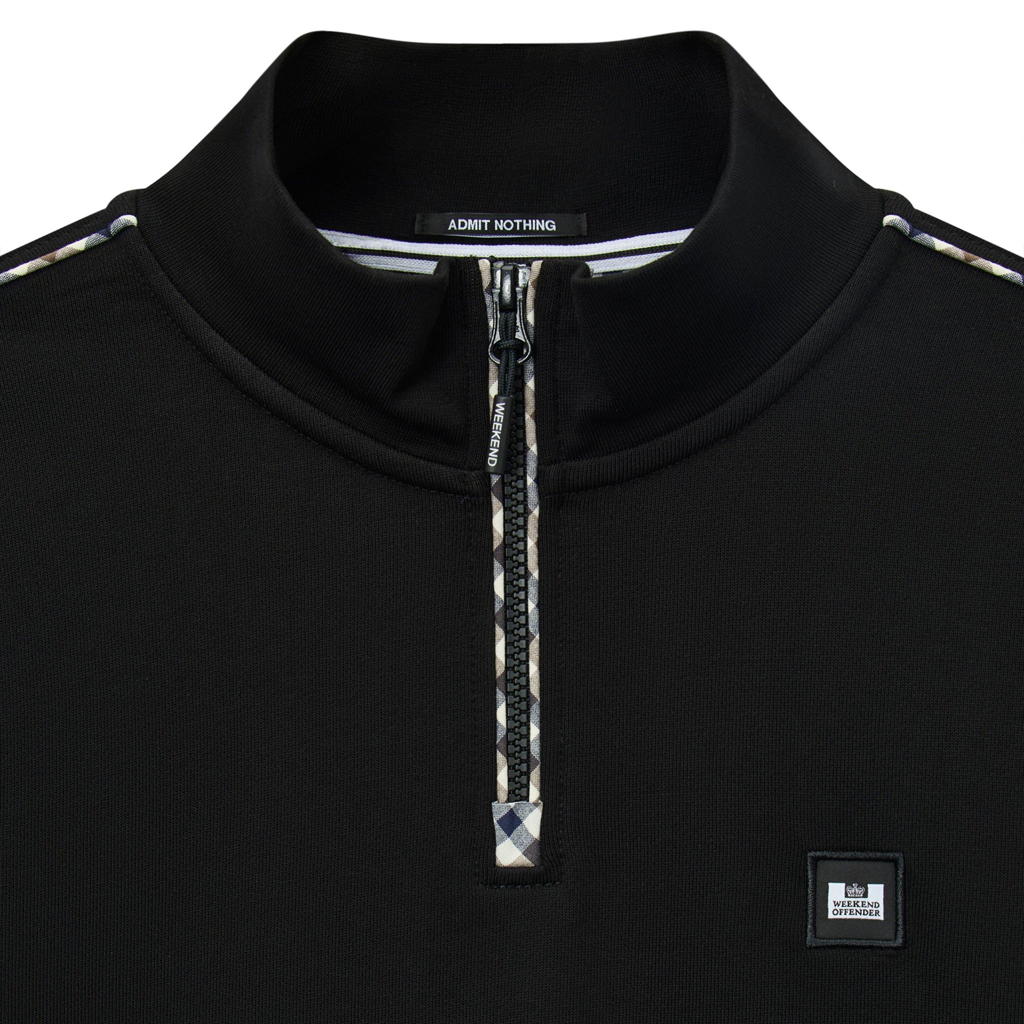 Weekend Offender Matisa Check Zip Sweatshirt Black