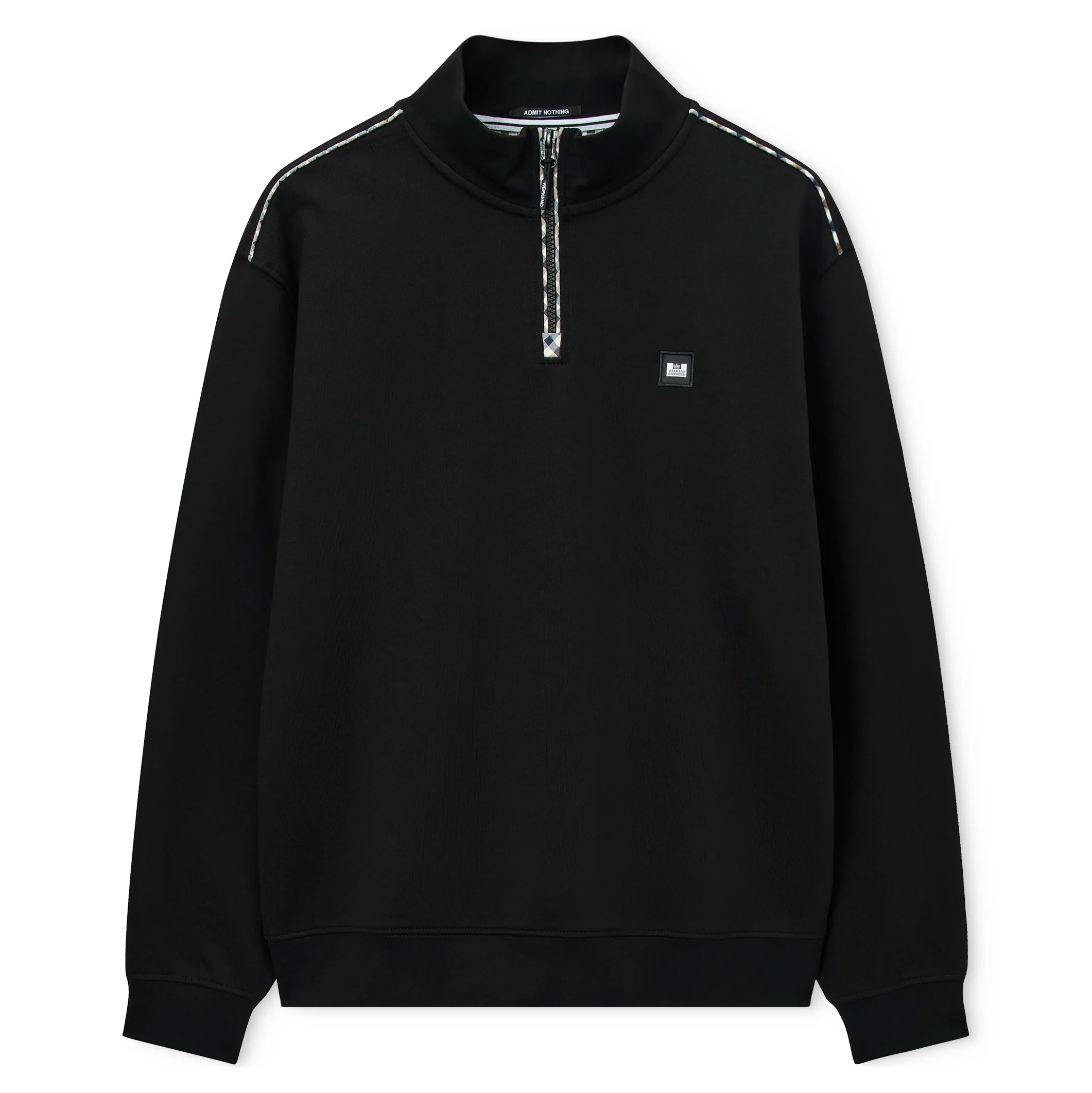 Weekend Offender Matisa Check Zip Sweatshirt Black