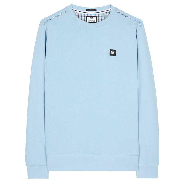 Weekend Offender Vega Check Sweatshirt Sky