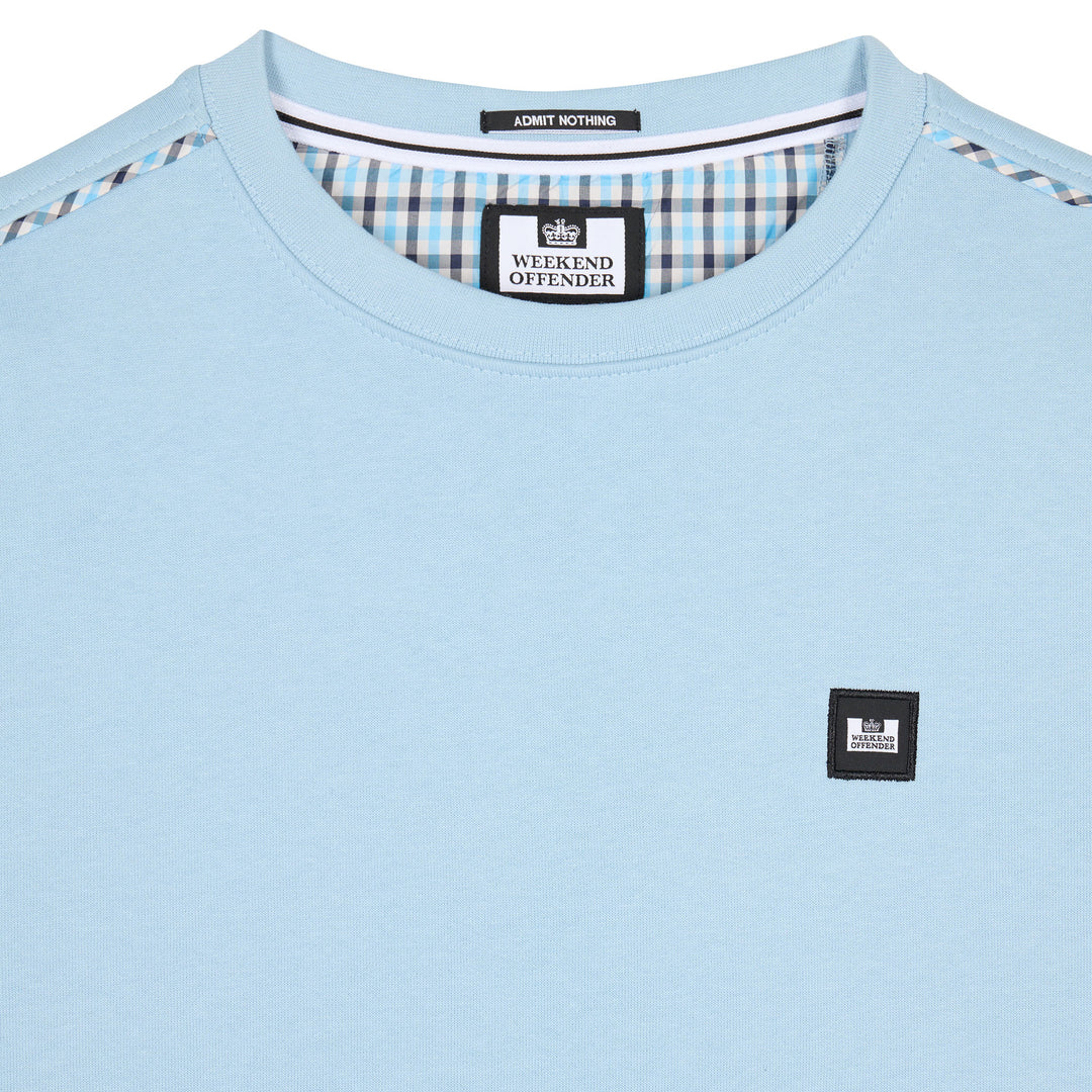 Weekend Offender Vega Check Sweatshirt Sky