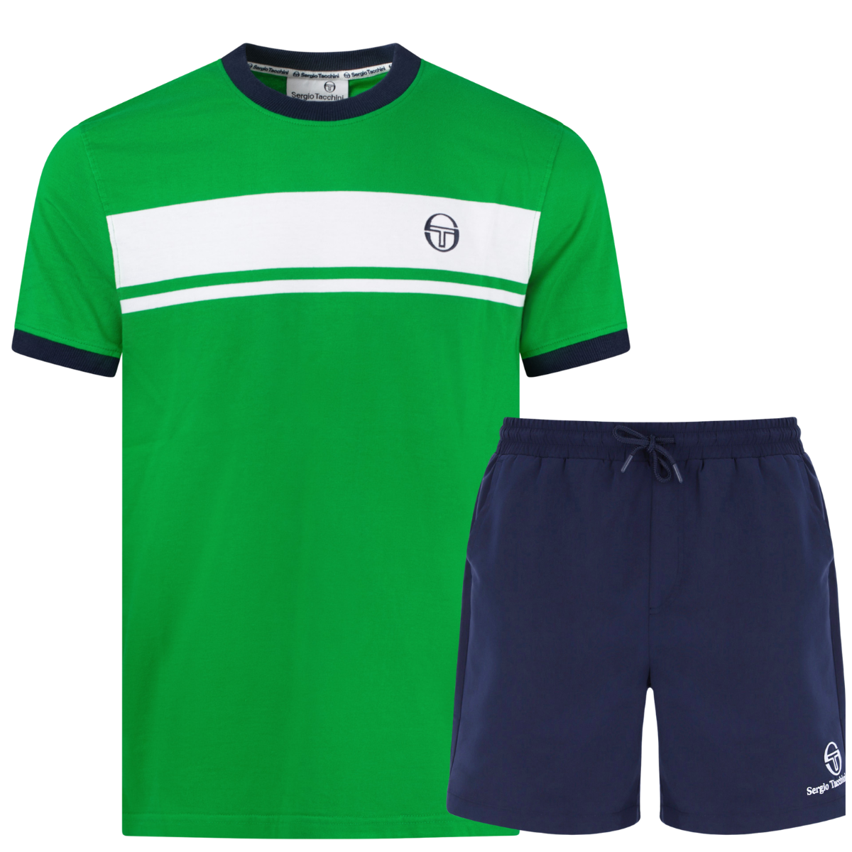 Sergio Tacchini Master T-Shirt & Shorts Set Green