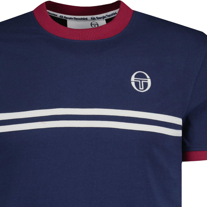 Sergio Tacchini Supermac T-Shirt Navy/Claret