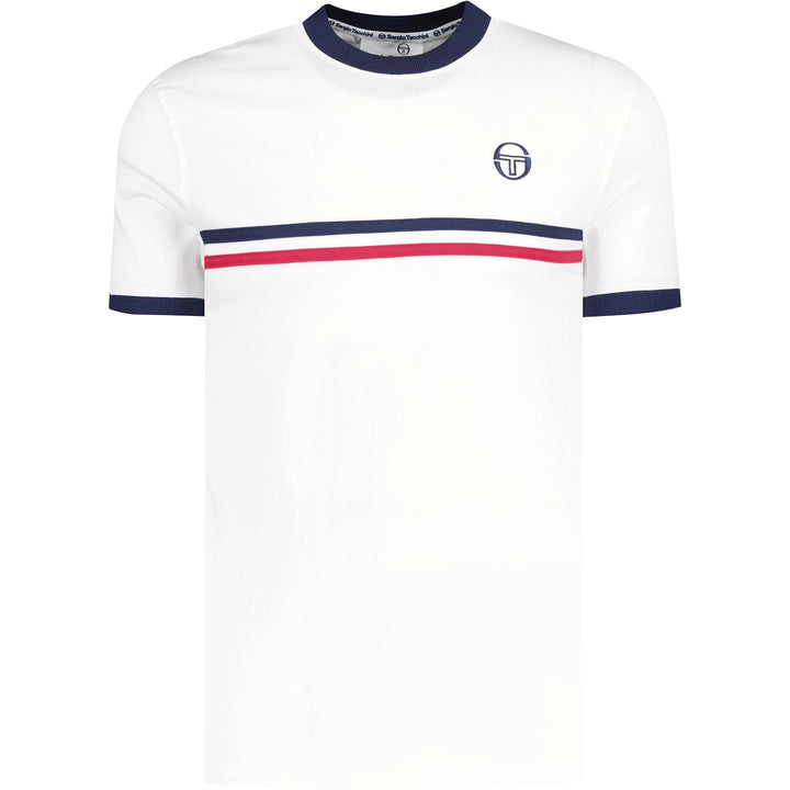 Sergio Tacchini Supermac T-Shirt White/Navy/Red