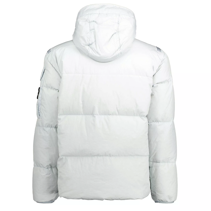 Stone Island Hooded Down Jacket Pearl Grey