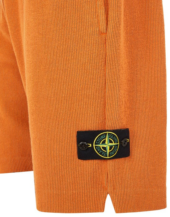 Stone Island Ribbed Shorts Sienna Brown - Urban Menswear
