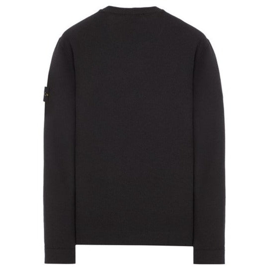 Stone Island Ribbed Crewneck Sweatshirt Black - Urban Menswear