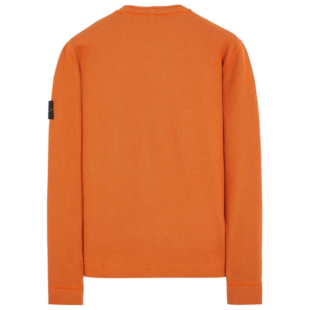 Stone Island Ribbed Crewneck Sweatshirt Sienna Brown - Urban Menswear