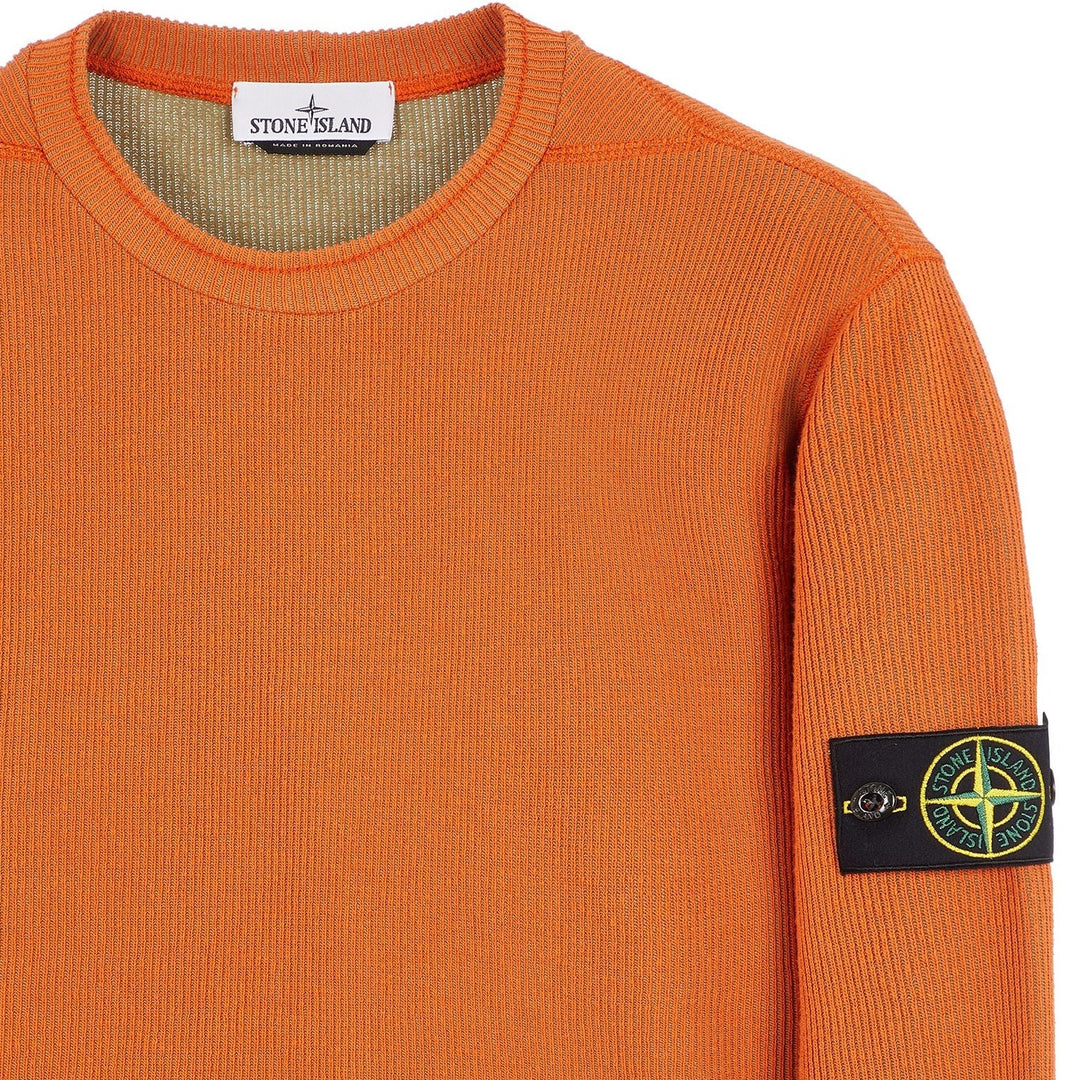 Stone Island Ribbed Crewneck Sweatshirt Sienna Brown - Urban Menswear