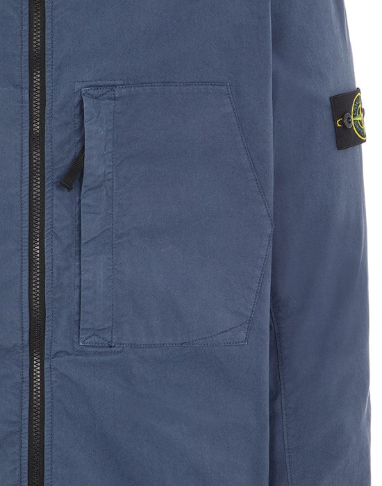 Stone Island Supima Cotton Jacket Avio Blue - Urban Menswear