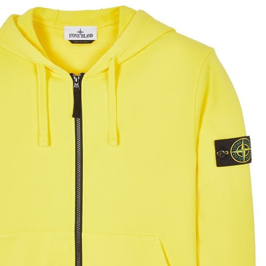 Stone Island Full Zip Hoodie Yellow - Urban Menswear