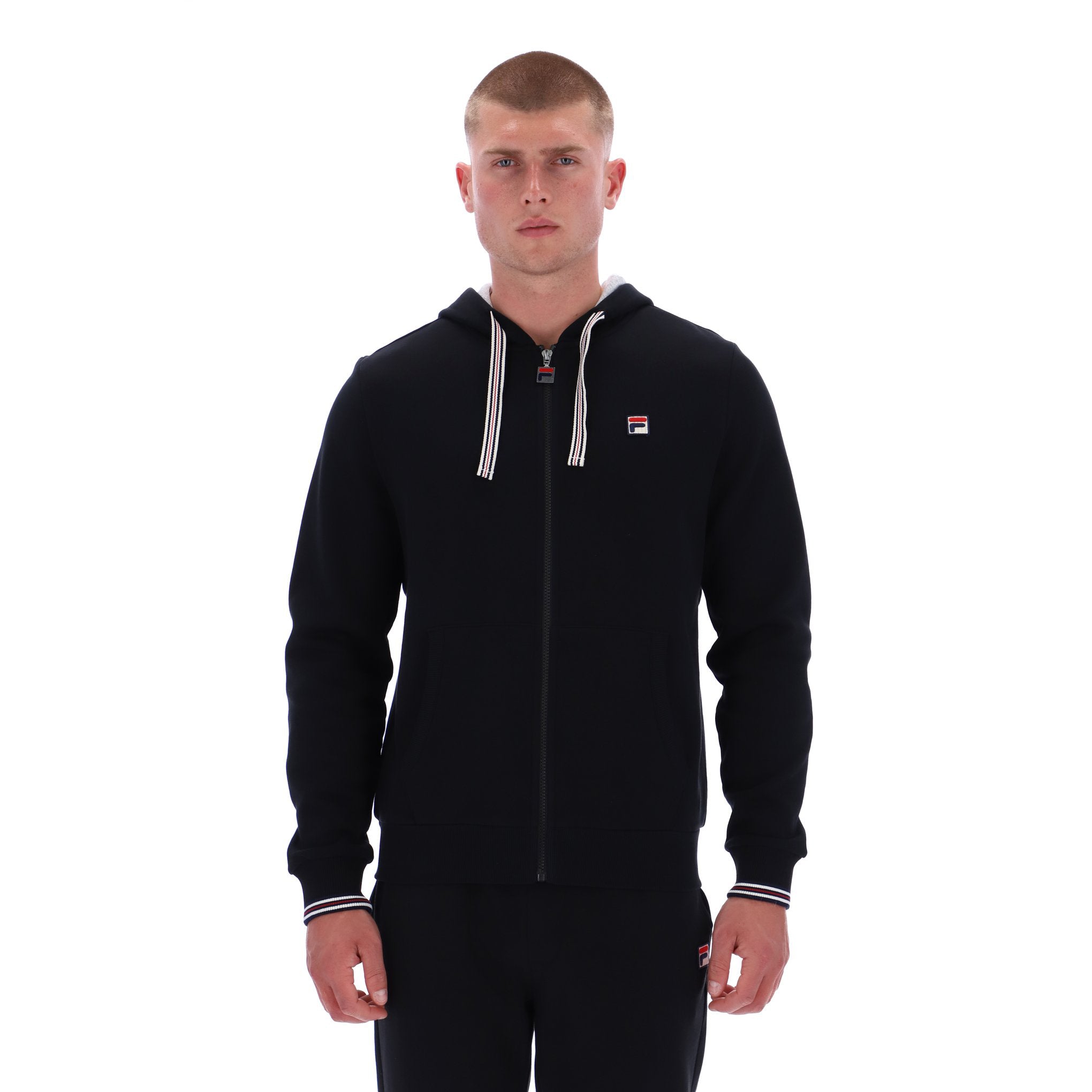 Fila Vintage Tenconi Zip Hoodie Black