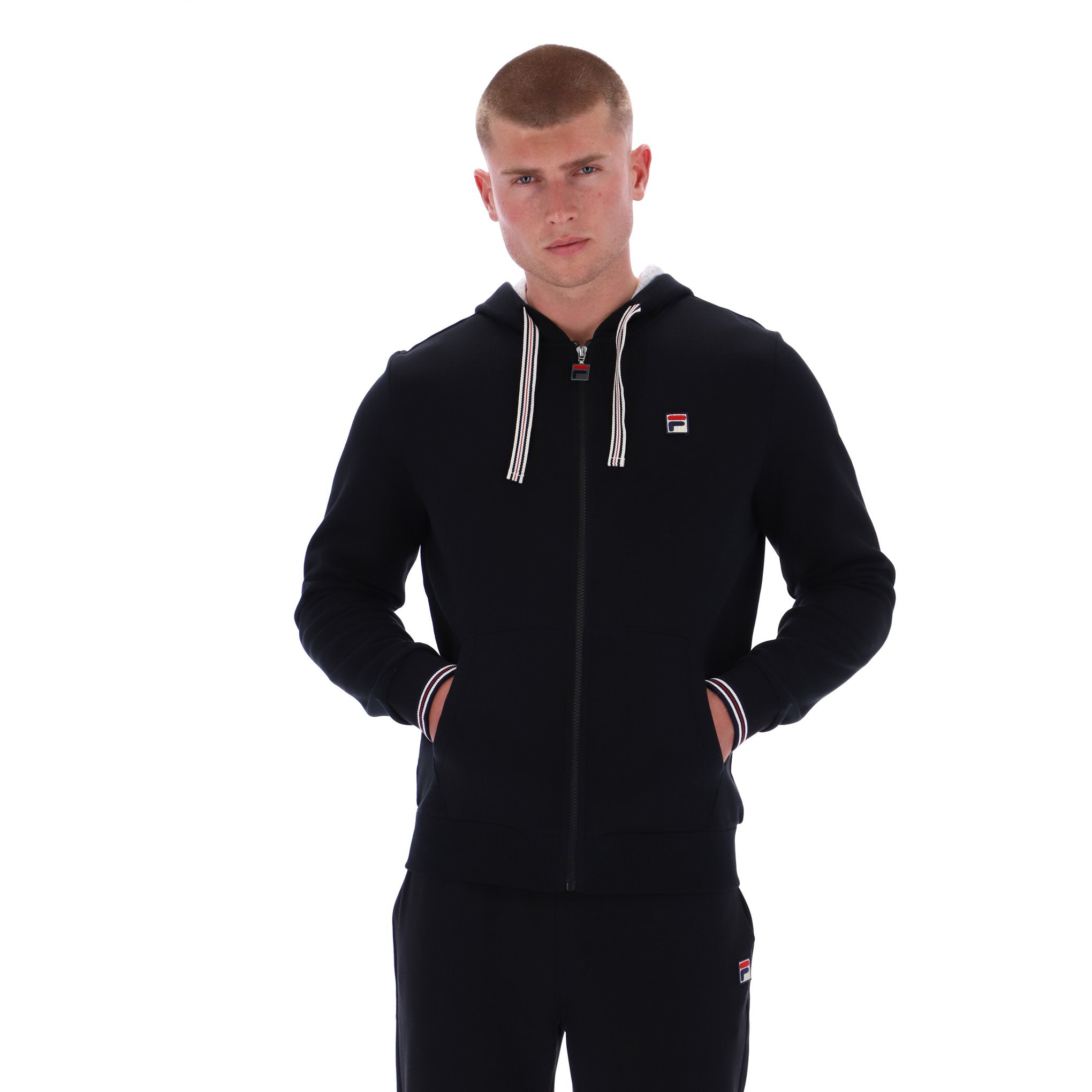 Fila Vintage Tenconi Zip Hoodie Black