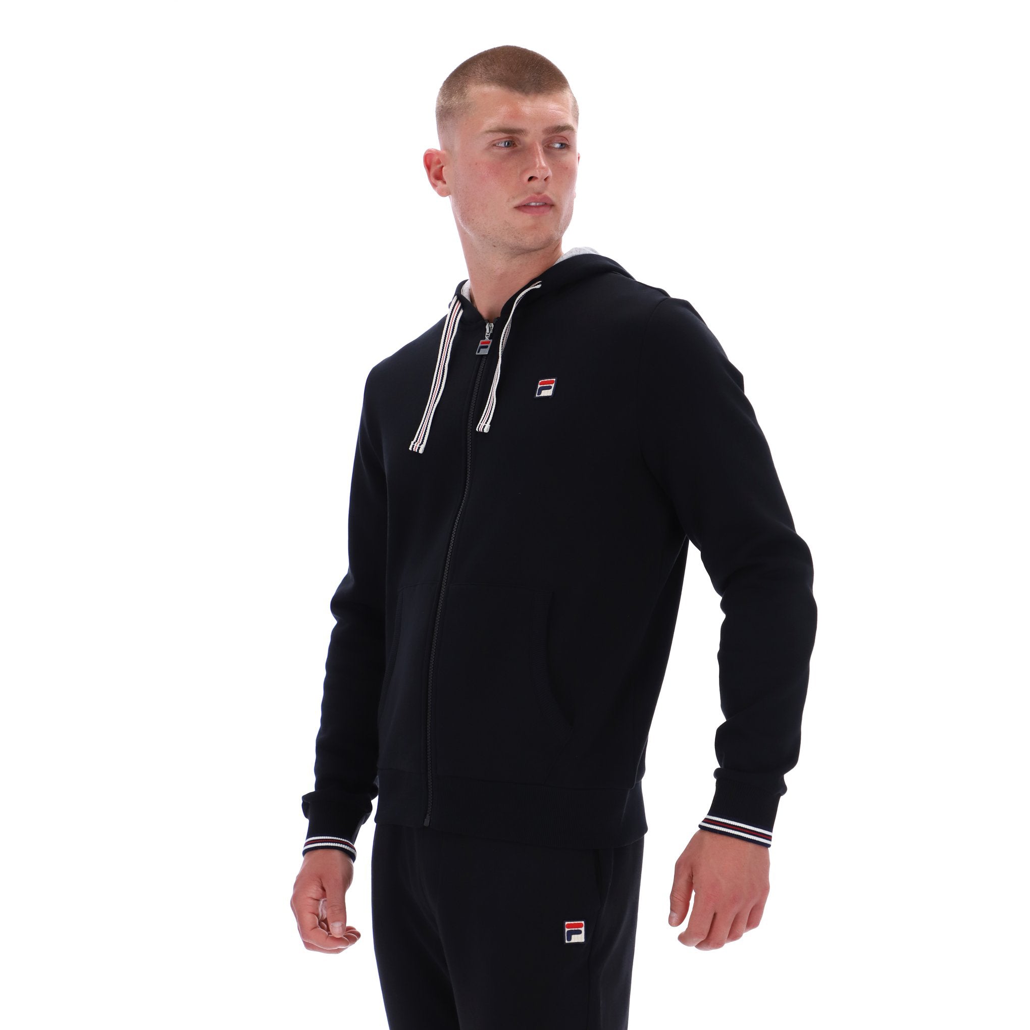 Fila Vintage Tenconi Zip Hoodie Black