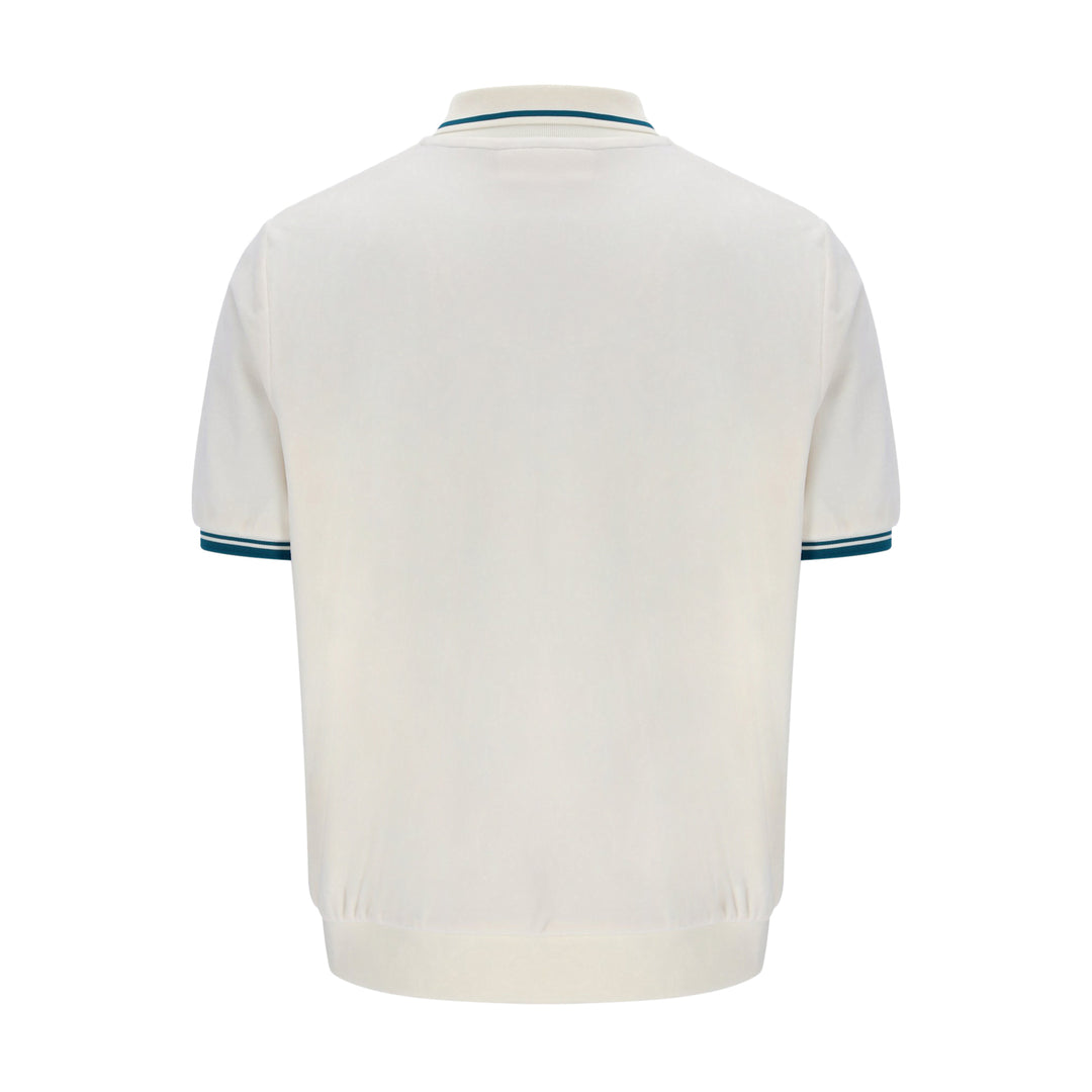 Fila Vintage Terry Zip Polo Shirt Cream