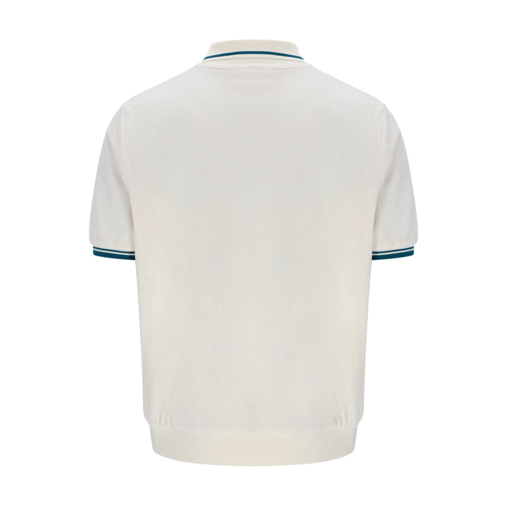 Fila Vintage Terry Zip Polo Shirt Cream