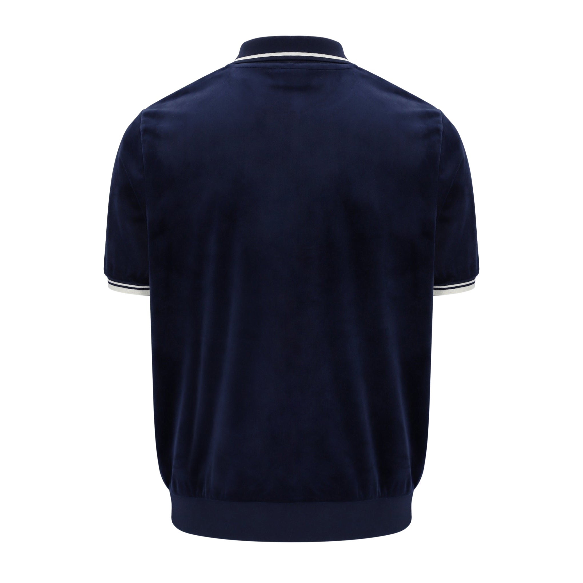 Fila Vintage Terry Zip Polo Shirt Navy