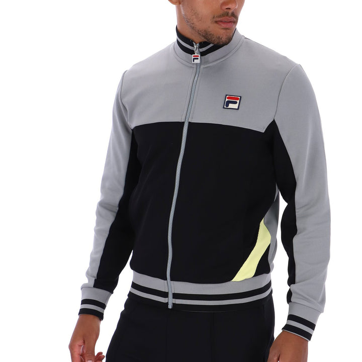Fila Vintage Tiebreaker Track Top Grey/Black