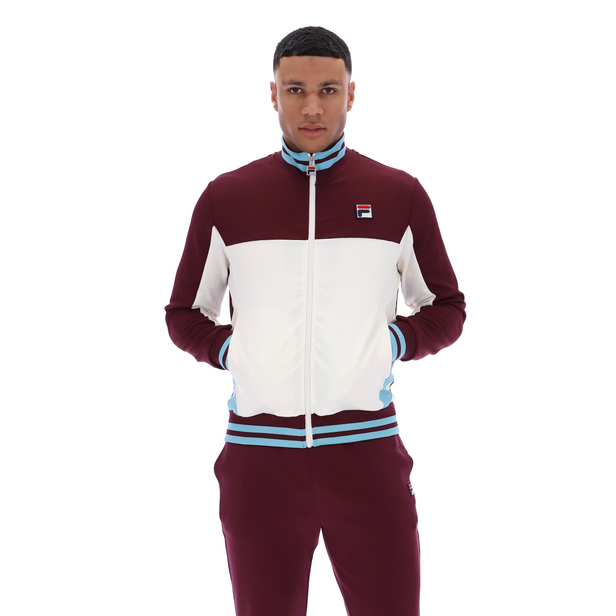Fila Vintage Tiebreaker Track Top Claret