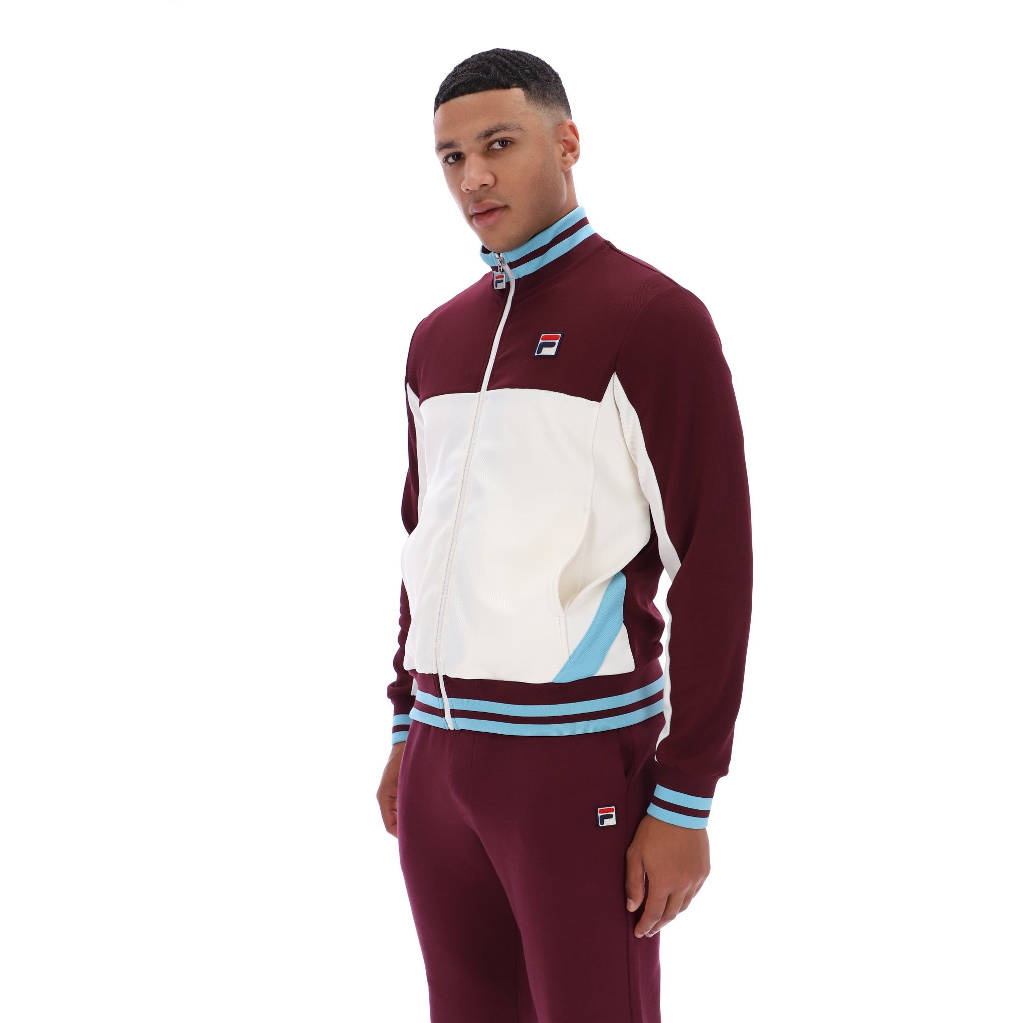 Fila Vintage Tiebreaker Track Top Claret
