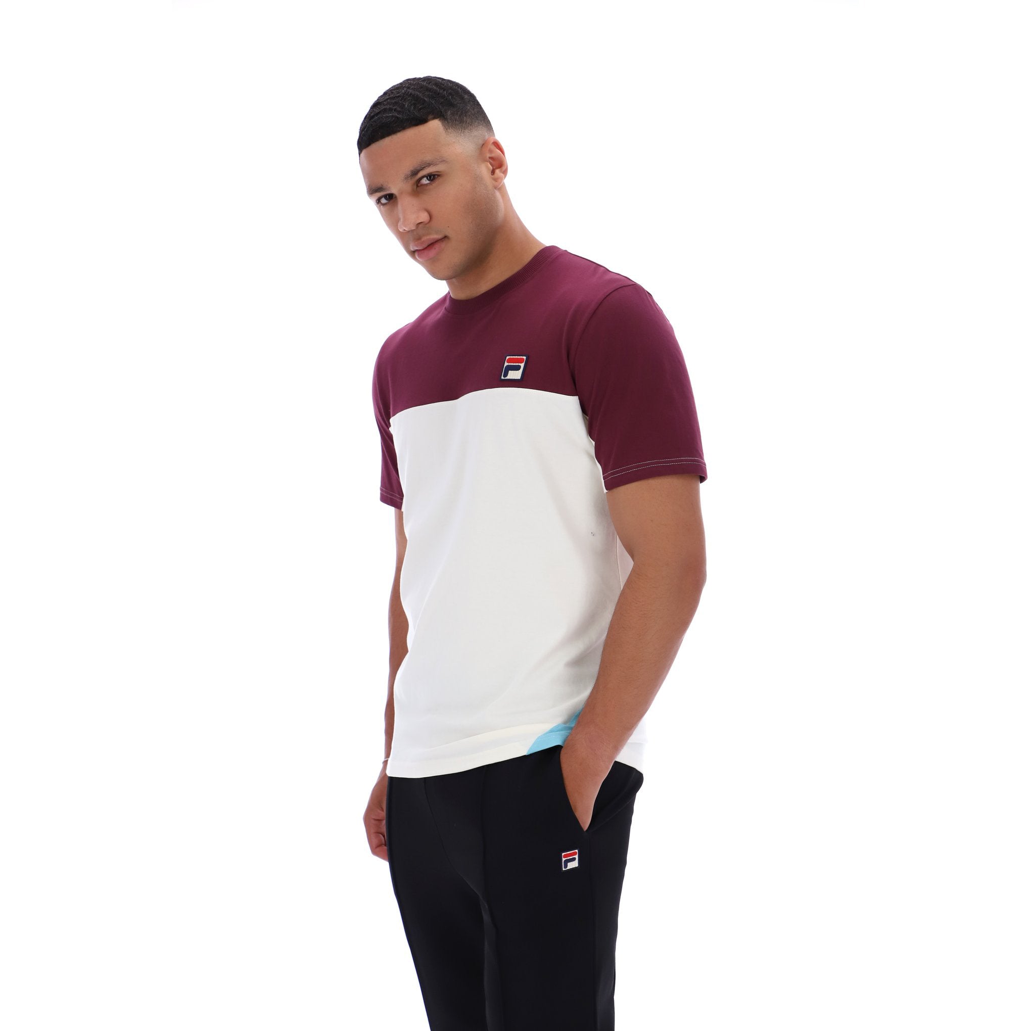 Fila Vintage Tiebreaker T-Shirt Claret