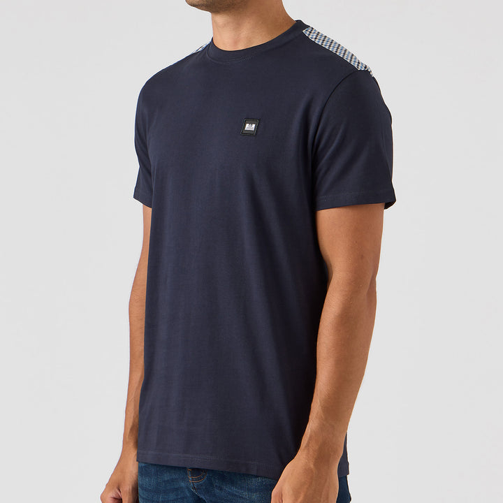 Weekend Offender Diaz Check T-Shirt Navy
