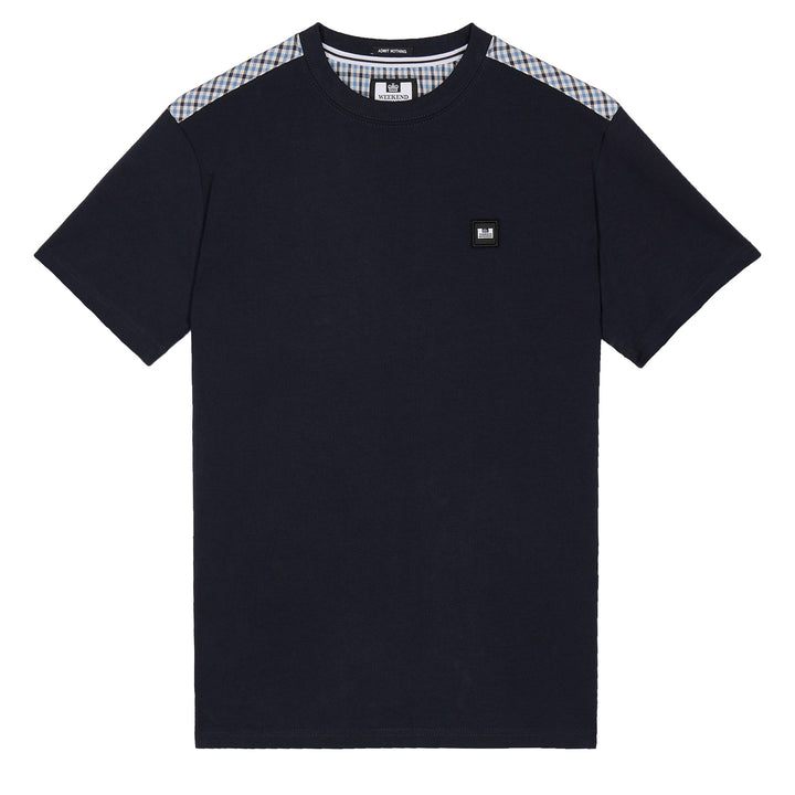 Weekend Offender Diaz Check T-Shirt Navy