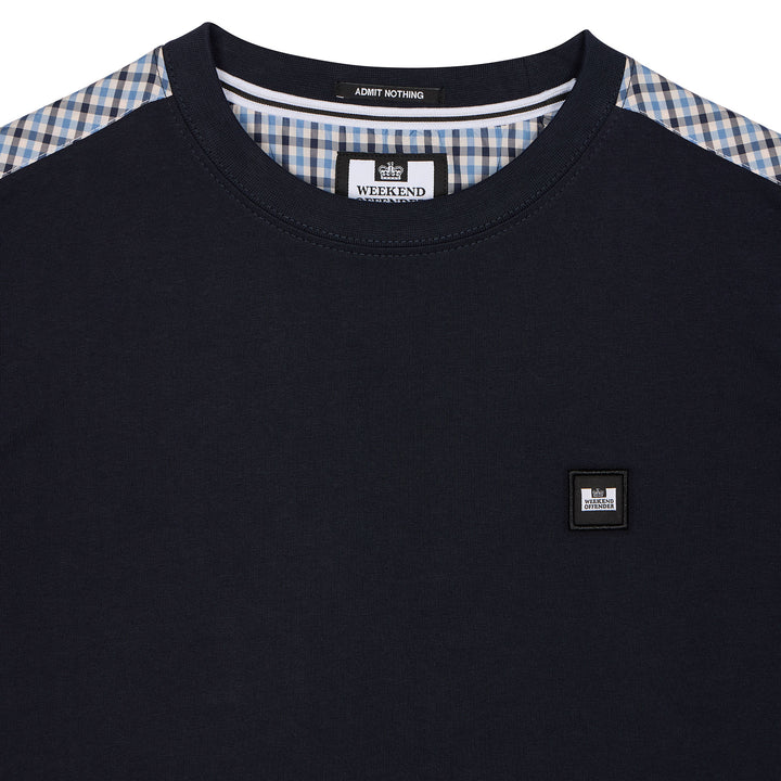 Weekend Offender Diaz Check T-Shirt Navy
