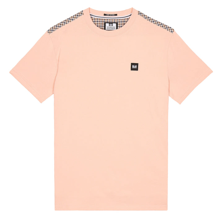 Weekend Offender Diaz Check T-Shirt Peach