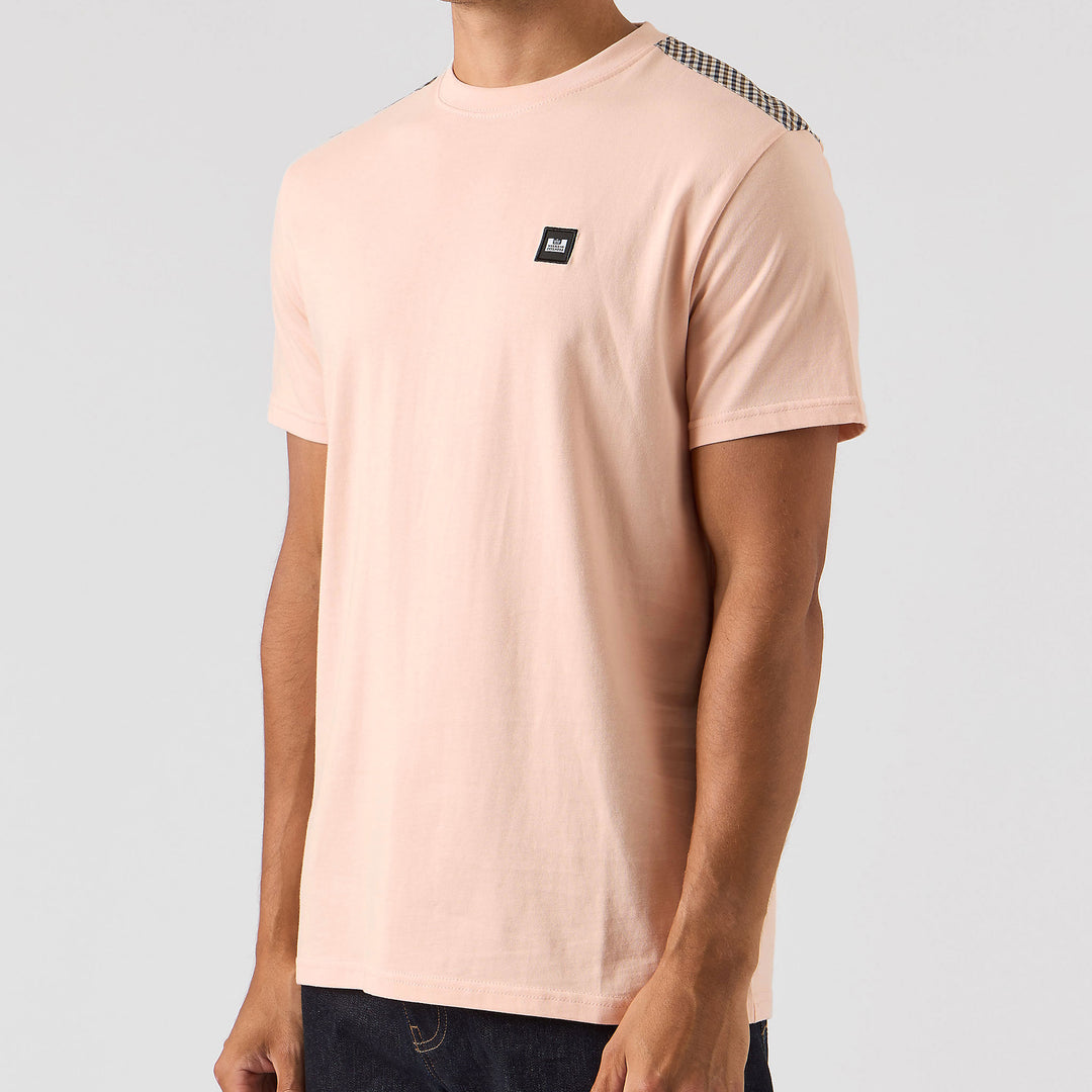 Weekend Offender Diaz Check T-Shirt Peach