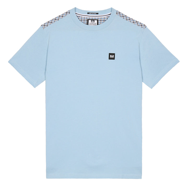Weekend Offender Diaz Check T-Shirt Sky