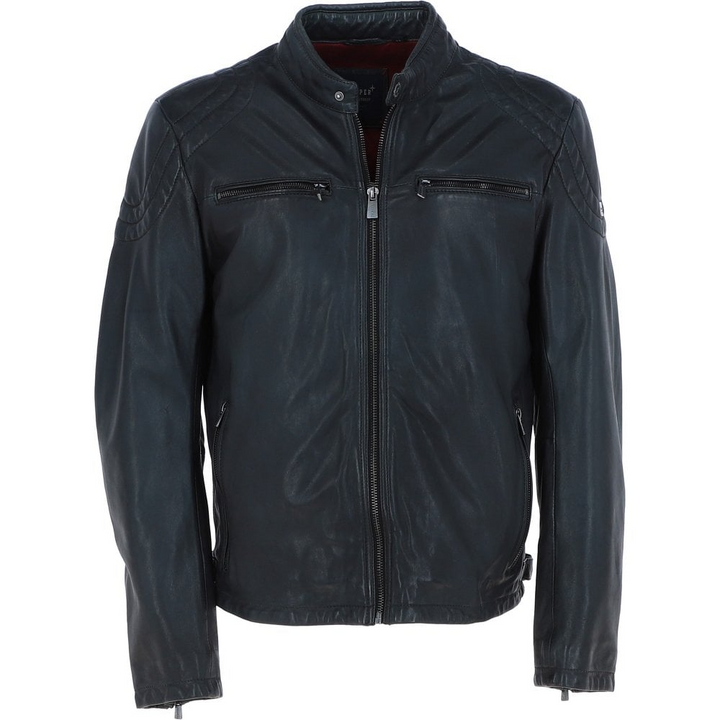 Trapper Edison Leather Jacket Charcoal