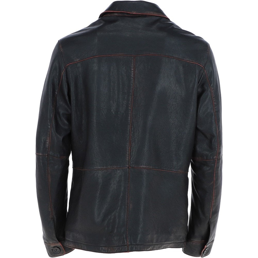 Trapper Samo Leather Jacket Black