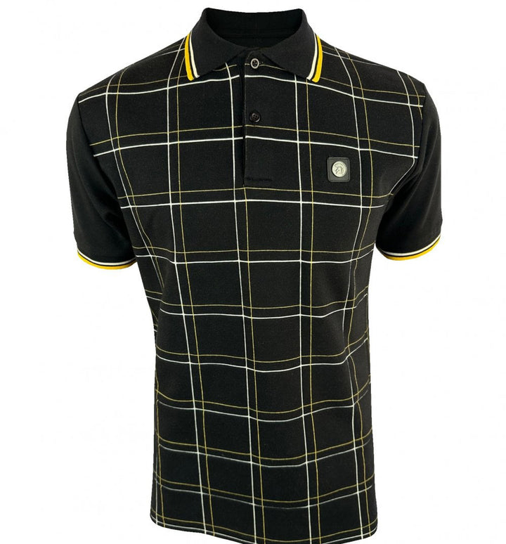 Trojan Check Panel Polo Black