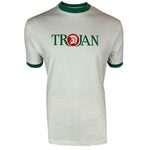 Trojan Logo Ringer T-Shirt White