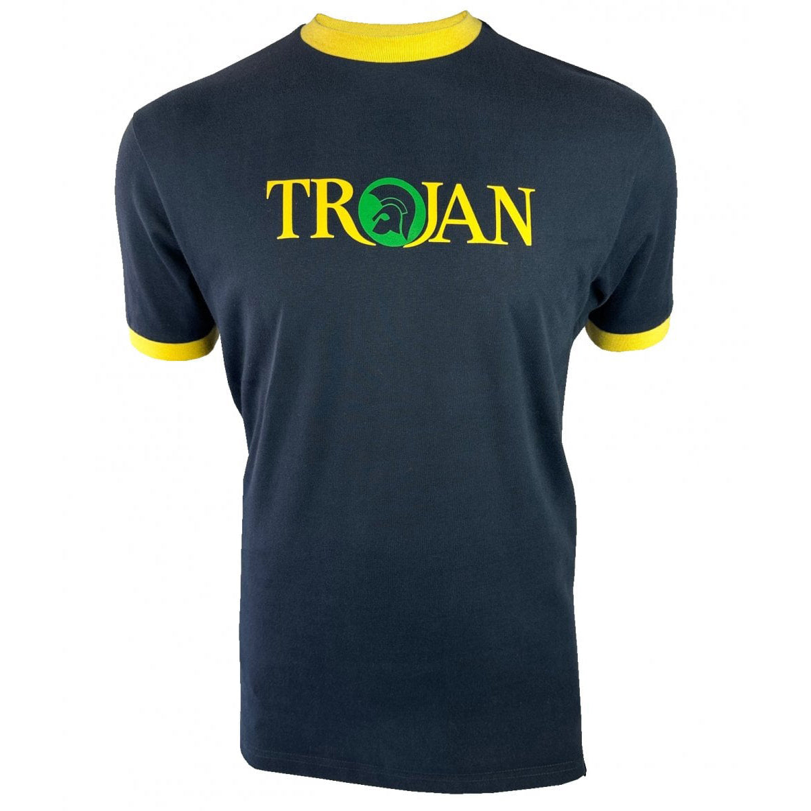 Trojan Logo Ringer T-Shirt Navy