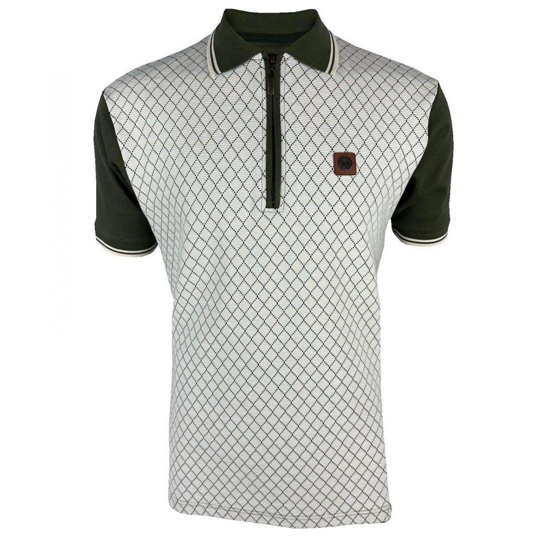 Trojan Ottoman Panel Polo Shirt Khaki