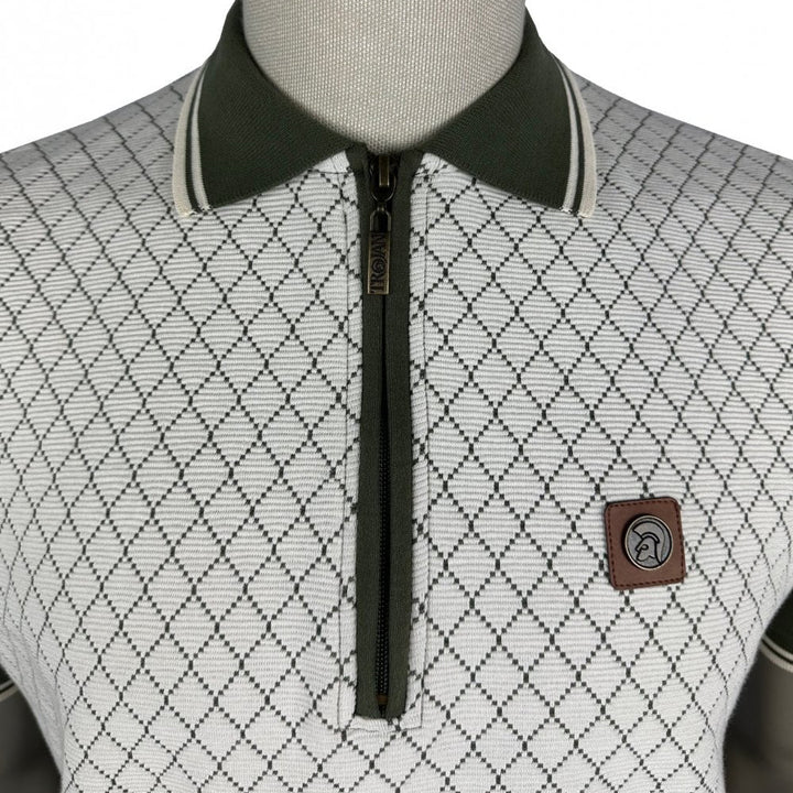 Trojan Ottoman Panel Polo Shirt Khaki