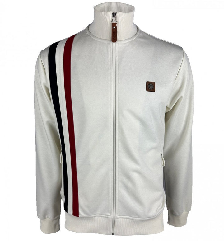 Trojan Racing Stripe Track Top Ecru
