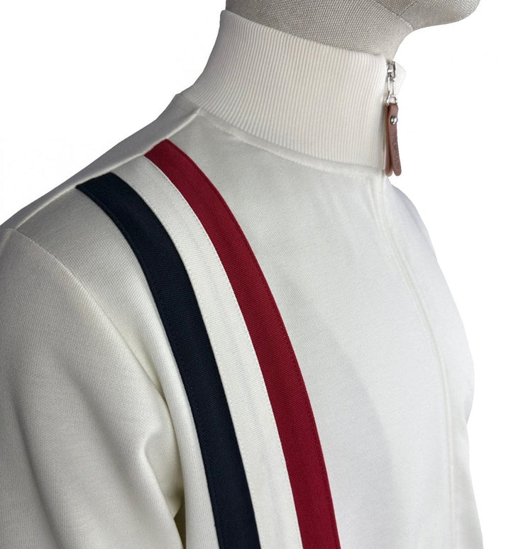 Trojan Racing Stripe Track Top Ecru
