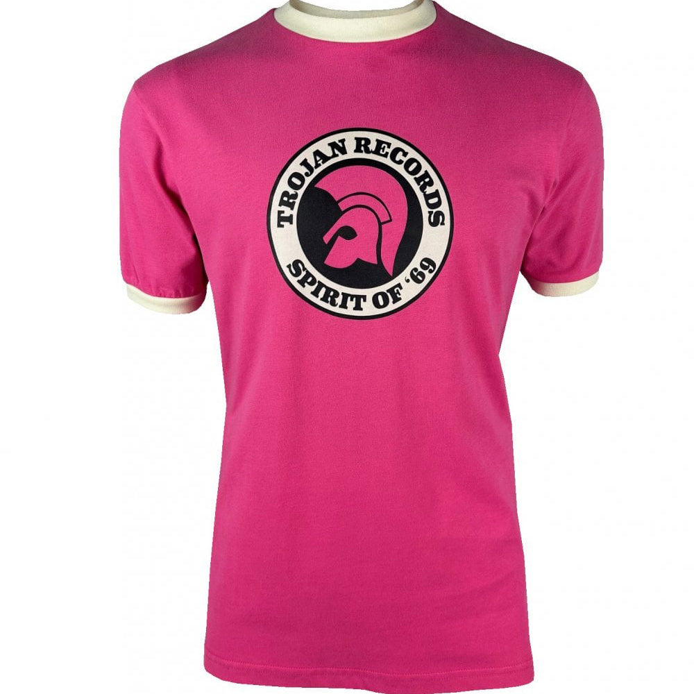 Trojan Records Spirit of 69' T Shirt Candy Pink