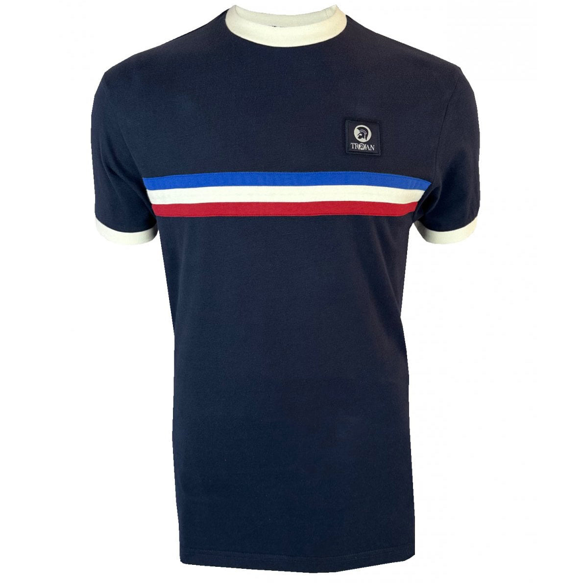 Trojan Stripe T-Shirt Navy